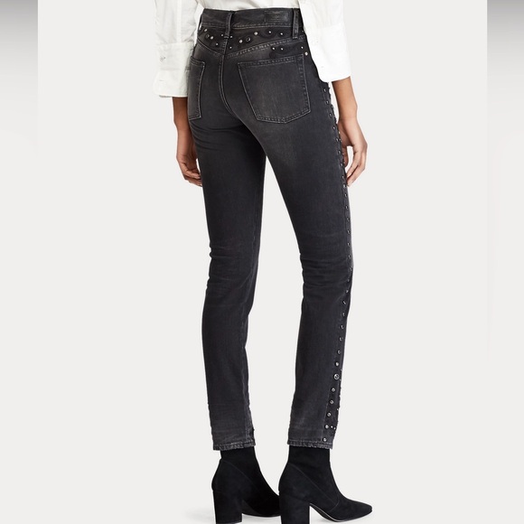 Polo Ralph Lauren Callen Studded High Rise Slim Jeans